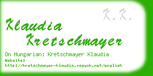 klaudia kretschmayer business card